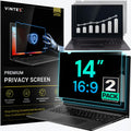 VINTEZ [2 Pack] 14 Inch 16:9 Privacy Screen for Computer Monitor and Laptop - Anti Glare Protector Film Blue Light Filter Eye Protection - Computer Screen Privacy Shield
