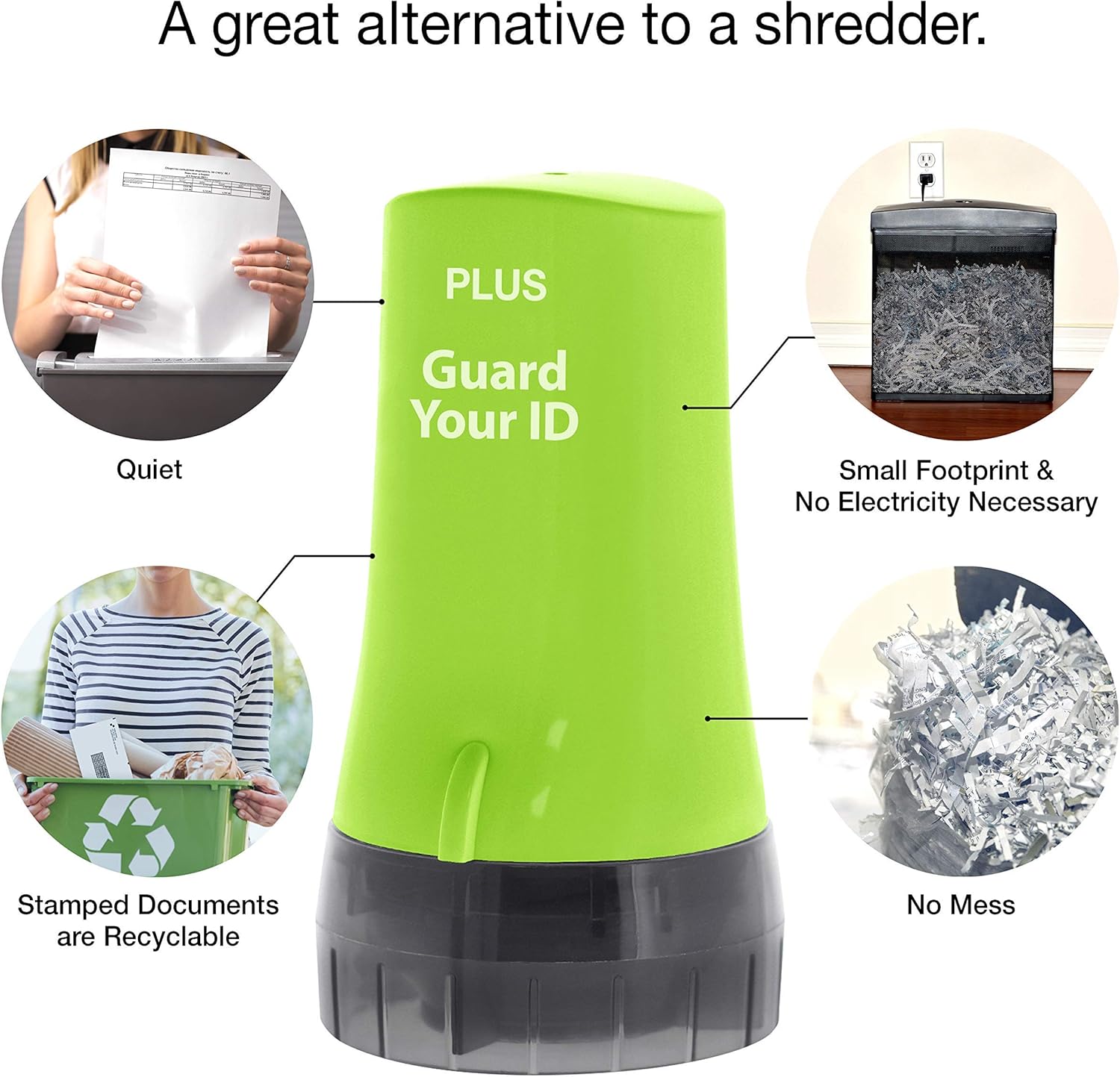 Guard Your ID Stamp Roller, Advanced Confidential Security Tool for Personal Document Guard and Data Safeguard, Regular 3-Pack, Green