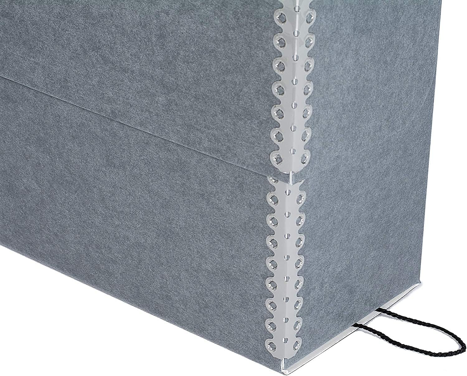 Lineco Archival Document Storage Box with Metal Edge, Acid-Free Gray Boxboard, Organize and Store Files, Prints, Photos, Letter-Sized Case 12.5" x 10.5" x 5" Wide, Pack of 2