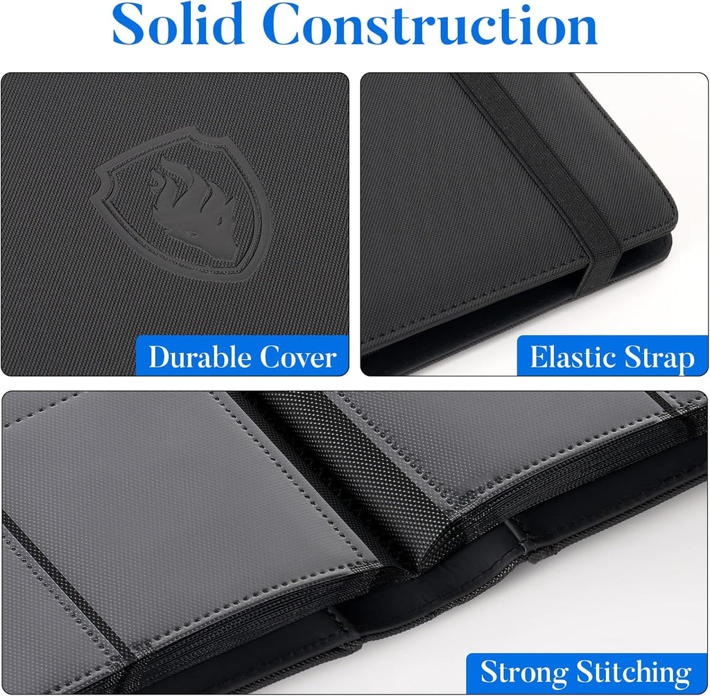Premium 9 Pocket PU Card Binder, Sturdy Album for 540 Cards & Trading Games, Sleek Folders for YuGiOh, MTG, TCG, Sports, Royal Blue