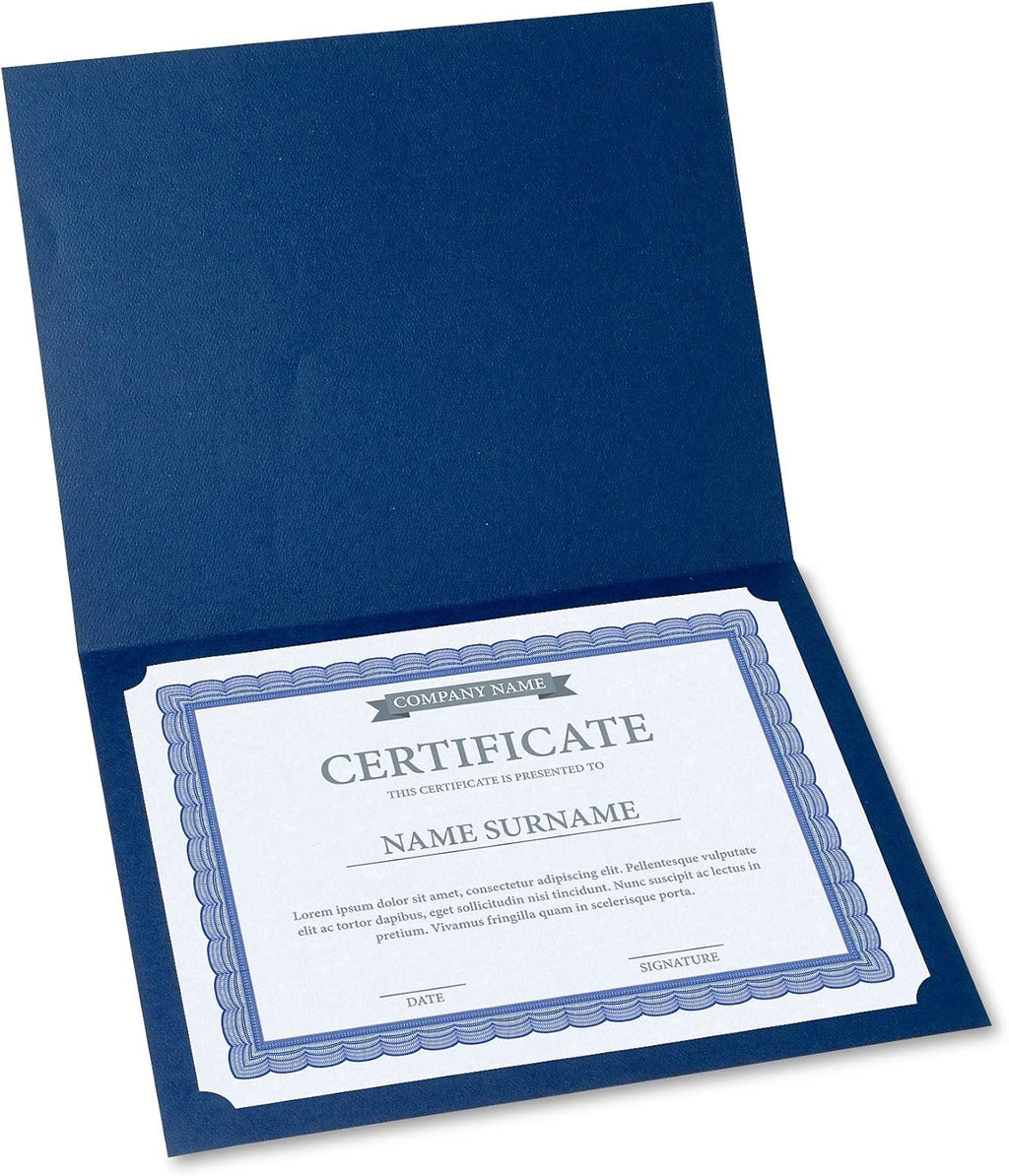 Executive Blue Parchment Certificate Papers - Pack of 25, Laser & Inkjet Printer Compatible, For Office, Business Awards, Graduation, School Diplomas, 8-1/2" x 11" on 60 lb. Text Stock