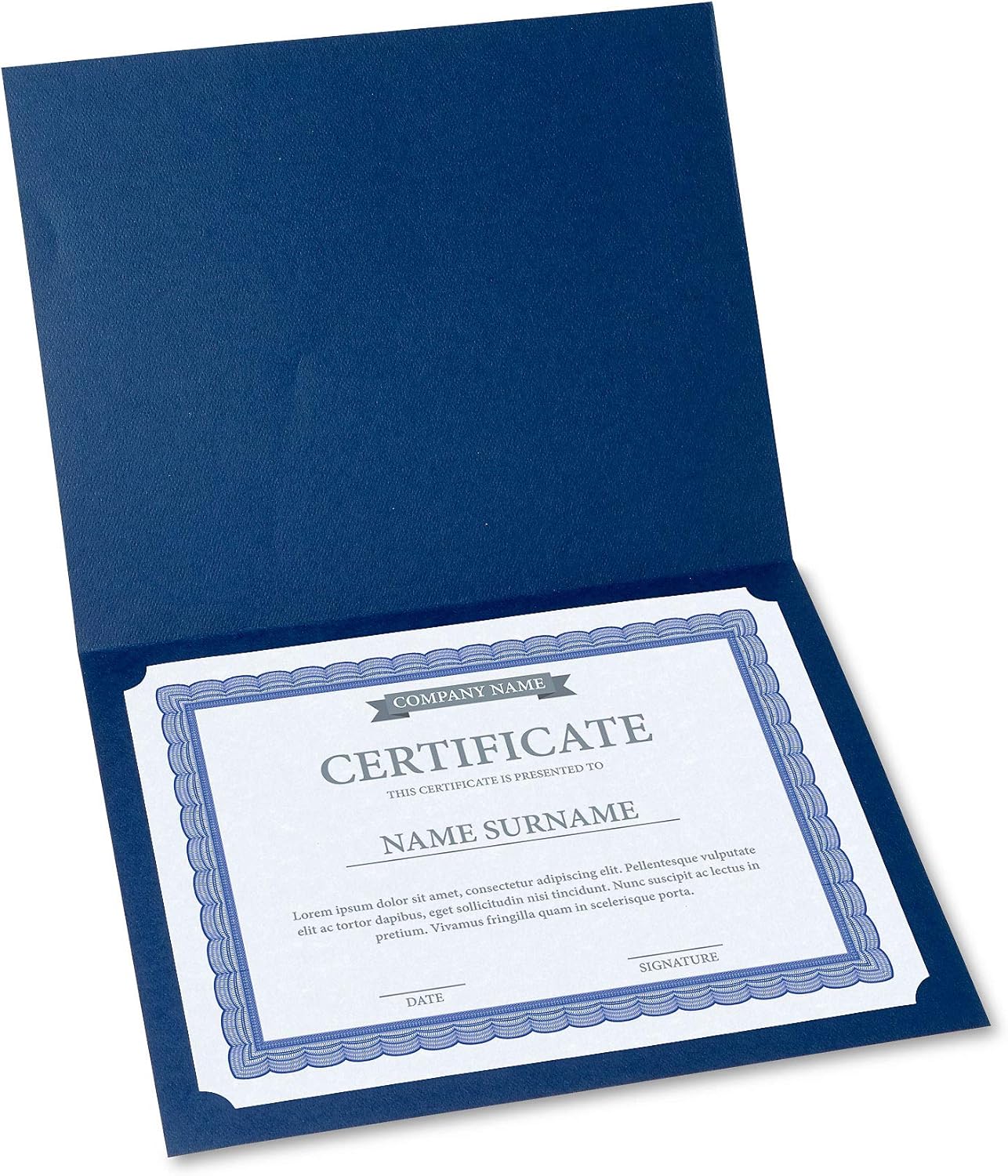 Executive Blue Parchment Certificate Papers - Pack of 25, Laser & Inkjet Printer Compatible, For Office, Business Awards, Graduation, School Diplomas, 8-1/2" x 11" on 60 lb. Text Stock