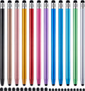 LINFANC 12Pcs Stylus Pen for Touchscreen, 2-in-1 High Precision & Sensitivity Stylus Pen for iPad/iPhone/Android Smartphones and Tablets Compatible with All Touch Screens