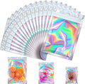 100 Pcs Mylar Bags, Holographic Bags, Smell Proof Bags, Resealable Bags for Small Business, Sample Bags, Sealable Bags for Packaging Gift, Jewelry, Candy, Bracelets, Party Favor (2.8x3.9in)
