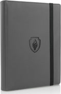 Trading Card Binder 9 Pocket, Fabmaker PU Cover Card Collection Binder for 360 Cards, Premium Card Book, Sturdy Card Holder Folders, Card Album for YuGiOh, MTG, TCG, Game Cards & Sports Cards, Grey