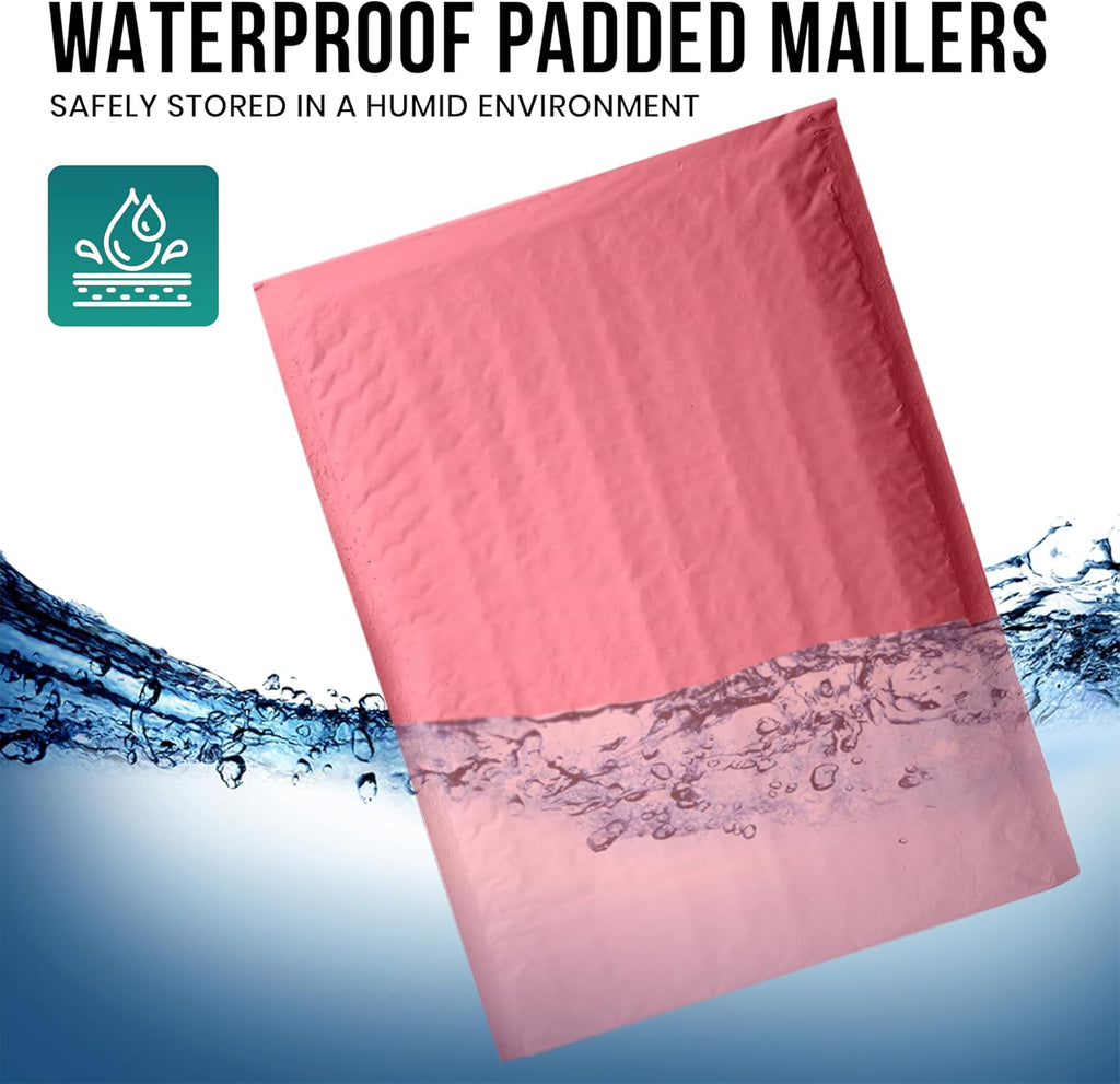 Levex - #2 8.5" x 12" [5 Pack] Pink Poly Bubble Mailers, Padded Envelope Mailers, Packing Envelope & Mailing Bags for Shipping