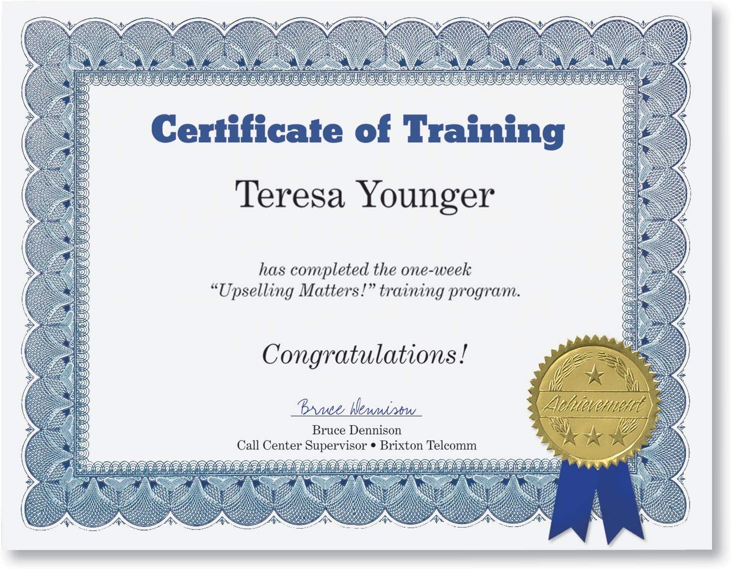 PaperDirect Traditional Blue Standard Certificate Paper, Blue Border, 8.5 x 11 Inch, 28lb Parchment Certificates and Awards Paper, 100 Count, for School, Work, Diplomas & Award Certificates