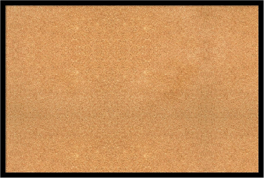 Amanti Art Natural Cork Board for Wall, 25x37 Vision Board with Black Wood Frame, Large Corkboard Office Decor for Home Organization, Modern Contemporary Corkboard Pinboard to display items for home