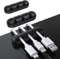 SOULWIT Cable Holder Clips, 3-Pack Cable Management Cord Organizer Clips Silicone Self Adhesive for Desktop USB Charging Cable Nightstand Power Cord Mouse Cable Wire PC Office Home