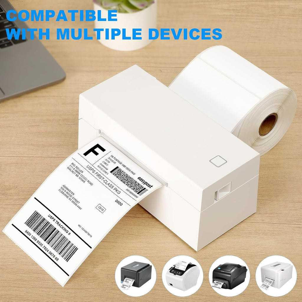 MaxGear 4" x 6" Direct Thermal Shipping Labels, 500 Perforated Mailing Labels, Compatible with Brother, Zebra, Rollo & Most Thermal Printers, Commercial Grade, Not for Dymo