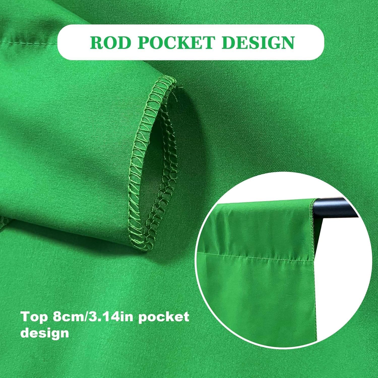 Green Backdrop 6x8ft – Professional Photography Backdrop for Photoshoots, Studio & Portraits, Wrinkle-Free, Opaque, Machine Washable Polyester, Non-Fading, Reusable for Photo Background