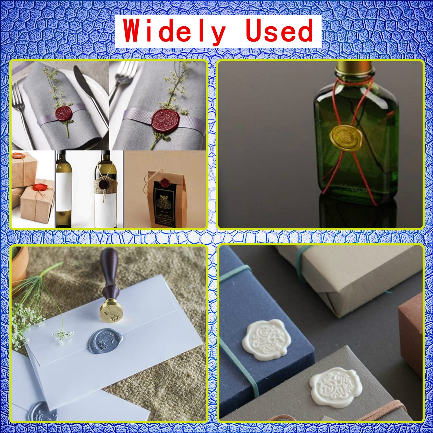 Wax Seal Stamp, ANBOSE Flower Sealing Wax Stamp with Removable Brass Head Wooden Handle, Lotus Wax Sealing Stamp for Envelope Sealing Wax