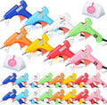 Zhengmy 24 Pcs Mini Hot Glue Gun with 40 Sticks Crafts Hot Glue Guns High Temp Repairs Kit for School DIY Arts Class Projects Office Home Quick Repairs