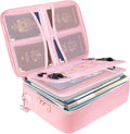 BALEINE Fireproof Document Box with Lock, Portable Fireproof Document Bag Waterproof Fire Proof File Boxes for Documents, File Organizer Box for Important Paperwork (Pink, 15''x11''x4'')