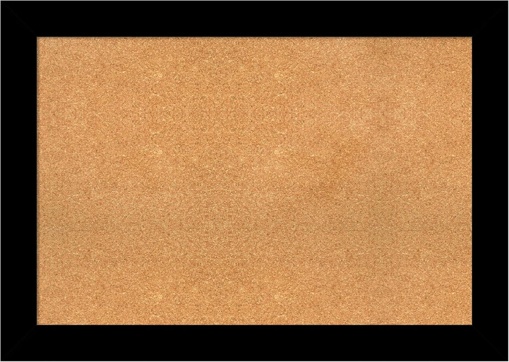 Amanti Art Natural Cork Board for Wall, 29x41 Vision Board with Black Wood Frame, Large Corkboard Office Decor for Home Organization, Casual Corkboard Pinboard to display items for home organization