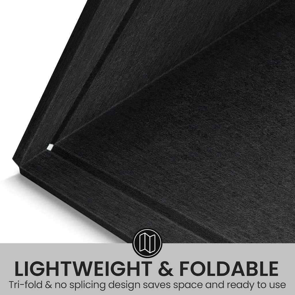 Large Bulletin Board, 35 X 17 Inches Felt Cork Board with 40 Pushpins, Foldable Felt Notice Pin Board Photo Display Board with Self-Adhesive Tape for Office Home School