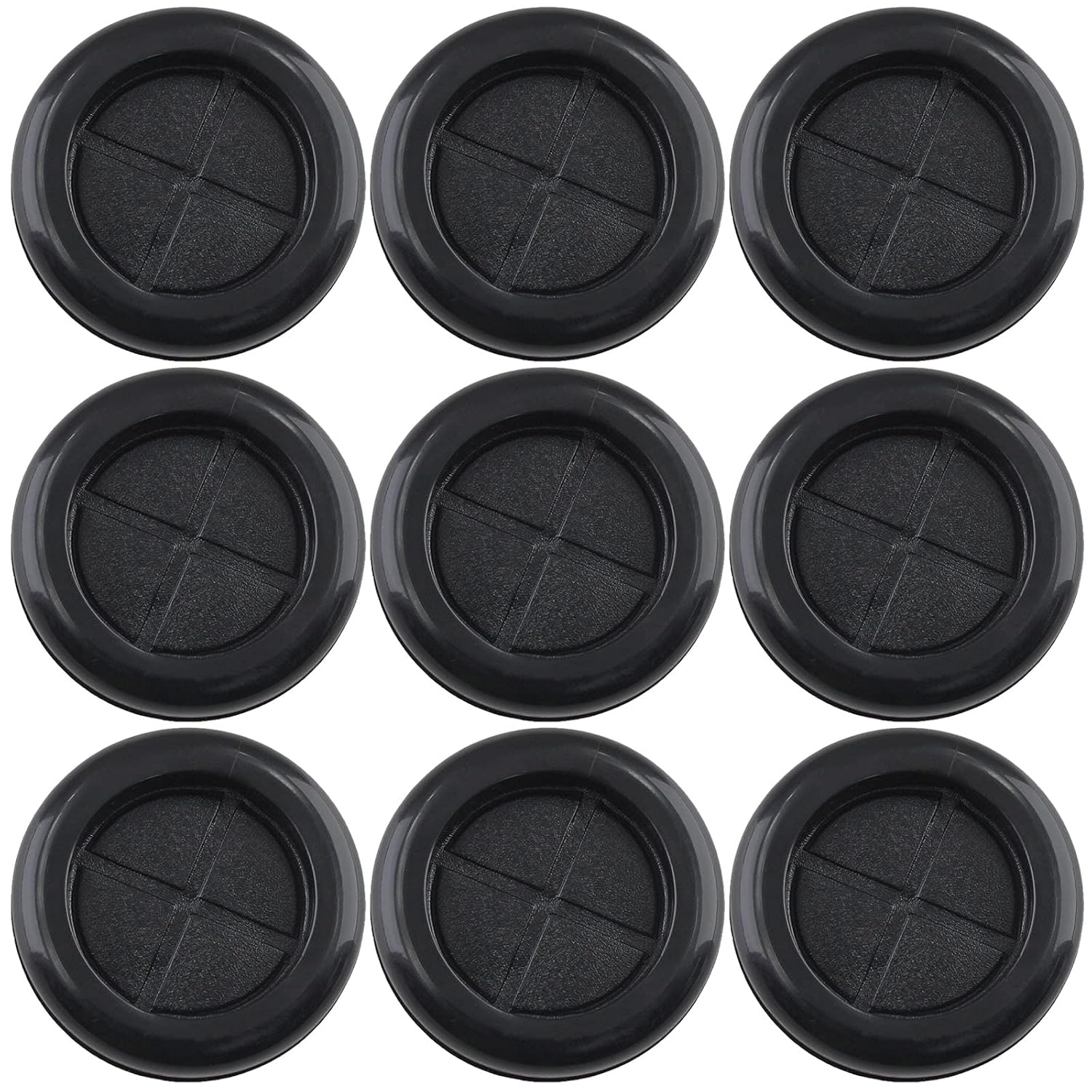 10 Pack 1-3/16" Inside Diameter 1-1/2" Drill Hole Rubber Grommet, Firewall Plug Grommet Rubber Grommets Wire Protection, Double Sided Round