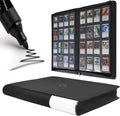 Premium Card Binder 16 Pocket - Fits 1600 Cards，4X4 Ringless Card Album with Sleeves for Trading Cards & Sports Cards（Model C，Classic Black）