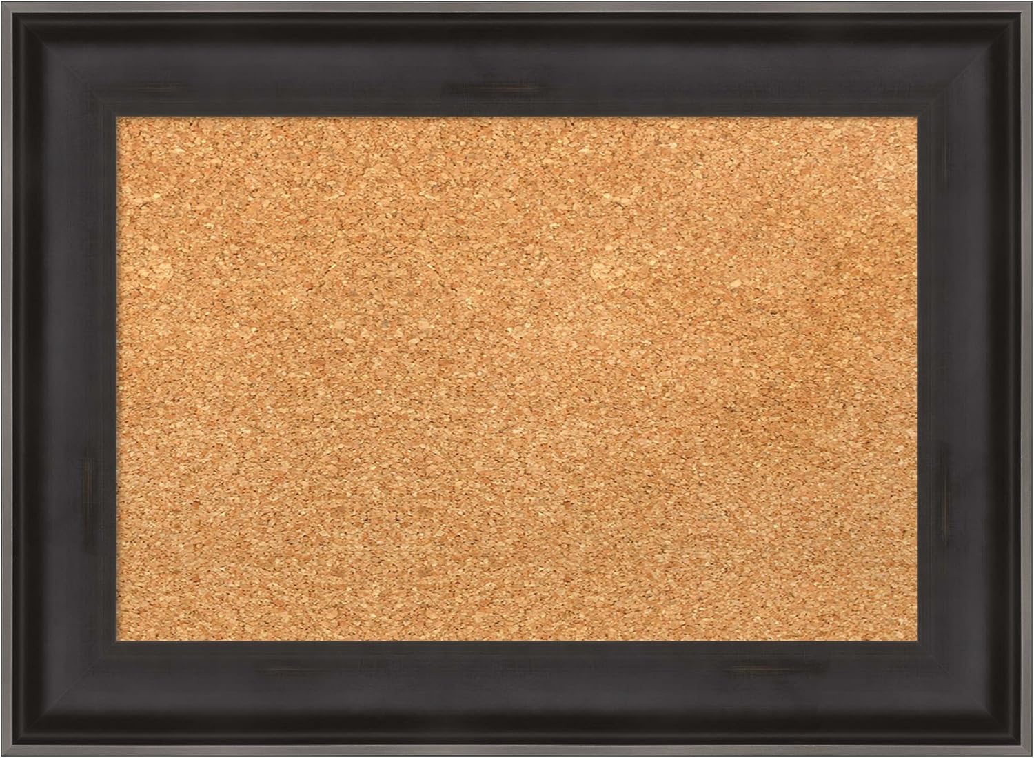 Amanti Art Natural Cork Board for Wall, 16x22 Vision Board with Black Wood Frame, Small Corkboard Office Decor for Home Organization, Casual Corkboard Pinboard to Display Items for Home Organization