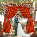 Rust Backdrop Curtains 30ft x 10ft Polyester Photo Backdrop Drapes for Birthday Party Stage Window Supplies Decorations