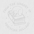 from The Library of Embossers & Stamps for Fantasy Book Readers | Custom Embosser | Custom Stamp | Ex Libris | Elevate Your Fantasy Collection of Stories and Novels (Design 15, Embosser)