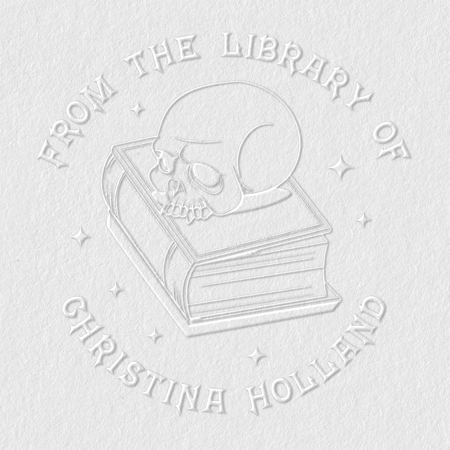 from The Library of Embossers & Stamps for Fantasy Book Readers | Custom Embosser | Custom Stamp | Ex Libris | Elevate Your Fantasy Collection of Stories and Novels (Design 15, Embosser)