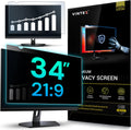 VINTEZ 34 Inch 21:9 Privacy Screen for Computer Monitor and Laptop - Anti Glare Protector Film Blue Light Filter Eye Protection - Computer Screen Privacy Shield, [1 Pack]