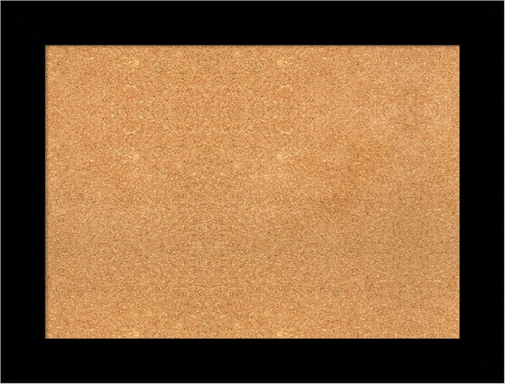 Amanti Art Natural Cork Board for Wall, 25x33 Vision Board with Black Wood Frame, Medium Corkboard Office Decor for Home Organization, Casual Corkboard Pinboard to display items for home organization
