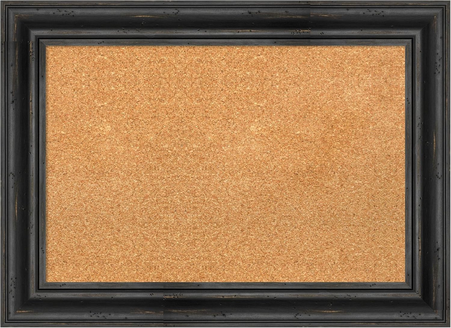 Amanti Art Natural Cork Board for Wall, 21x29 Vision Board with Black Wood Frame, Medium Corkboard Office Decor for Home Organization, Country Rustic Corkboard Pinboard to Display Items for Home