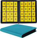 Premium 1000+ Pockets Card Binder,16 Pockets Trading Card Binder Ringless Side Loading Trading Card Album Folder for TCG -Teal