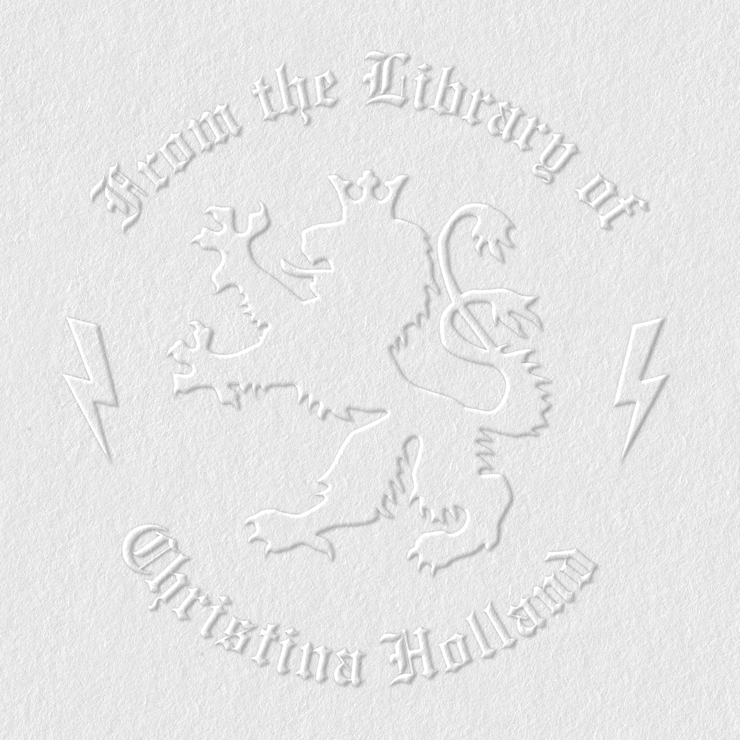 from The Library of Embossers & Stamps for Fantasy Book Readers | Custom Embosser | Custom Stamp | Ex Libris | Elevate Your Fantasy Collection of Stories and Novels (Design 9, Embosser)
