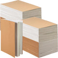 100 Pcs Kraft Notebook Journals 5.5 Inch x 8.3 Inch A5 Journal Softcover Notebooks Bulk for Kids Student Writing Sketch Office Notepad with 60 Pages 33 Sheets (Brown, Grid)