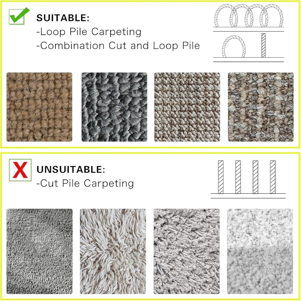 WILLBOND Grip Floor Cable Cover Cords Protector Management Only for Commercial Office Carpet(9.84 ft,Black and Yellow)