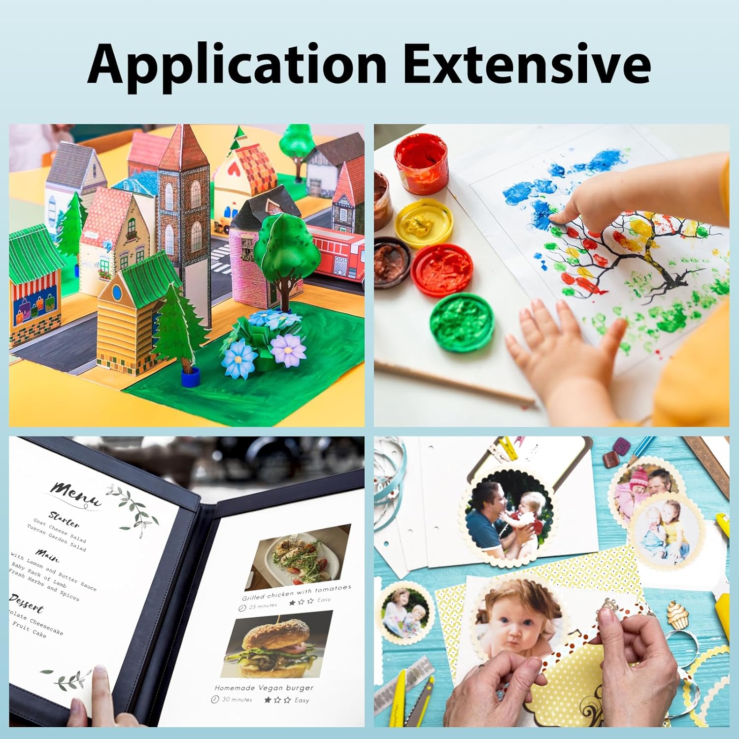 OcePor 200 Sheets White Cardstock 11” x 17”, 92lb/250gsm Card Stock, Thick Card Stock Paper, Heavy Cardstock Paper for Printer, Resume, Scrapbooks, Art, Crafts, Business Cards