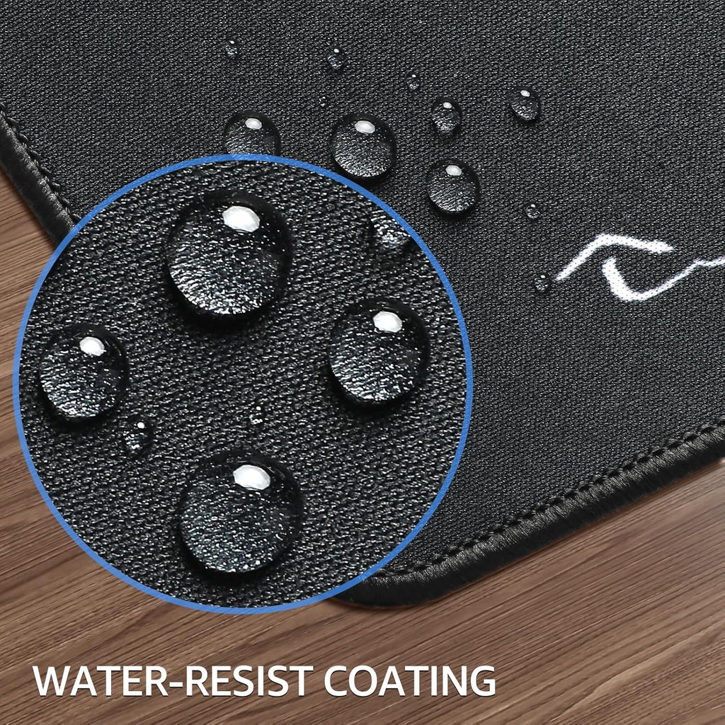 KTRIO Large Gaming Mouse Pad with Stitched Edges, Extended Mousepad with Superior Micro-Weave Cloth, Non-Slip Base, Water Resist Keyboard Pad for Gamer, Office & Home, 31.5x15.7in, Kanagawa Wave