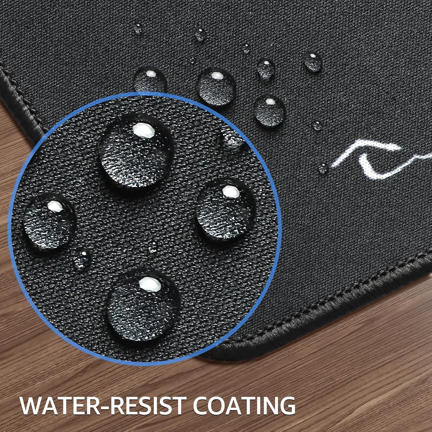 KTRIO Large Gaming Mouse Pad with Stitched Edges, Extended Mousepad with Superior Micro-Weave Cloth, Non-Slip Base, Water Resist Keyboard Pad for Gamer, Office & Home, 31.5x15.7in, Kanagawa Wave