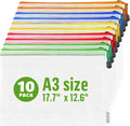 10 Pack Mesh Zipper Pouch Bags A3-12x18 - Plastic Zipper Pouches for Organizing - Board Game Bags - Puzzle Organizer Bag - Large Zippered Pouch Bag - Mesh Pouches with Zippered - Puzzle Storage