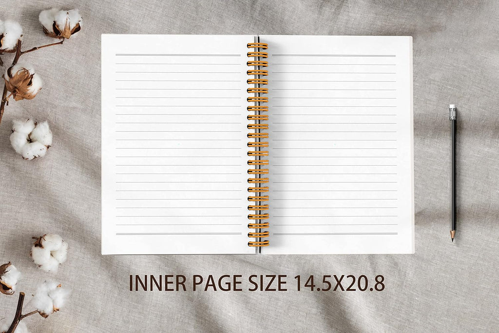 VNWEK Boho Sun Sunrise Sunset Colorful Sunshine Spiral Notebook Journal 5.5×8.3 Inch,Boho Mid-Century Modern Art Lined Hardcover Spiral Notebook for Work Notes Journaling,Boho Gifts for Women Girls