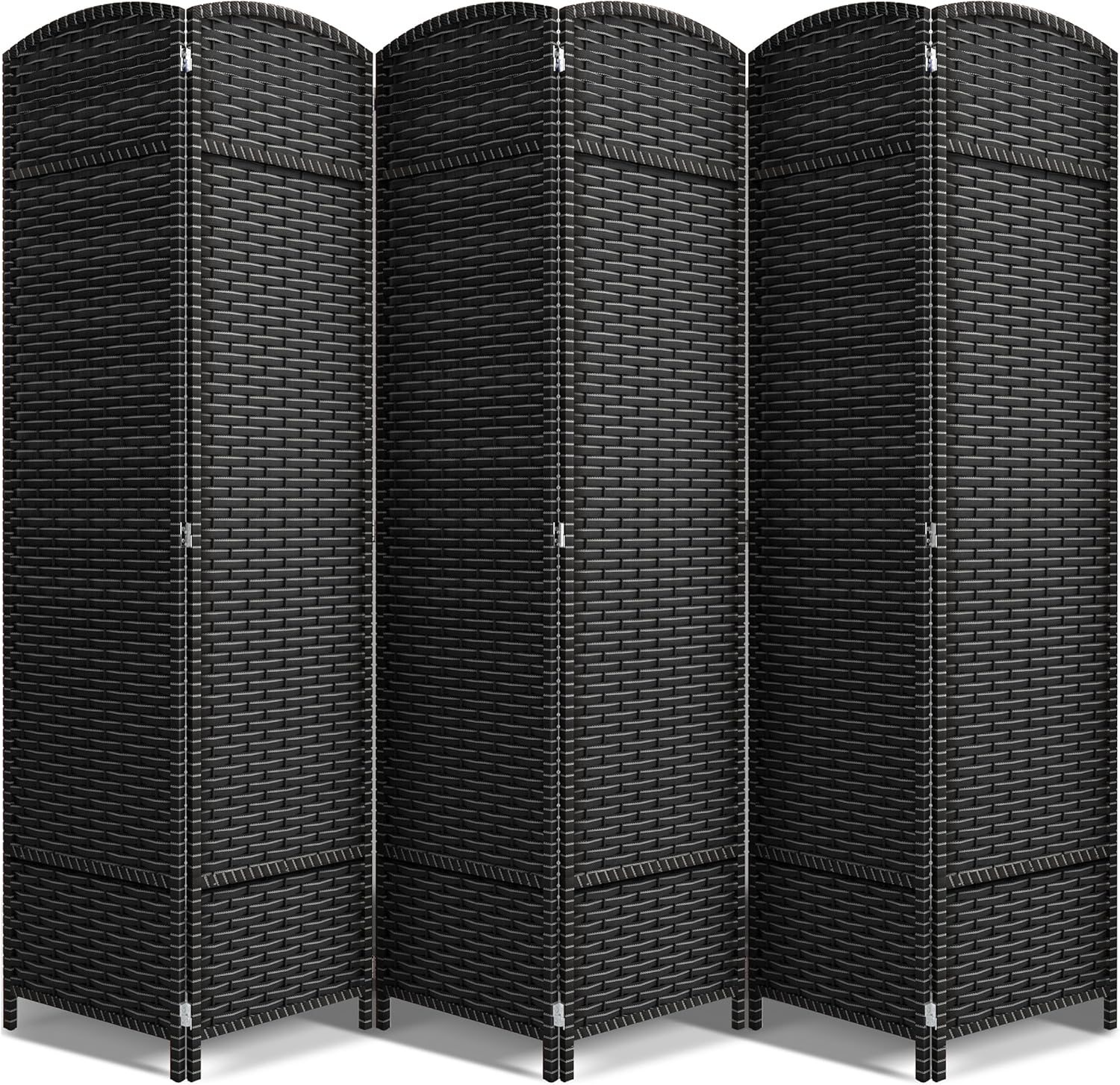 Sorbus 6 Panel Room Divider 6 ft. Tall - Privacy Screen, Extra Wide Double Hinged Panels, Mesh Hand-Woven Design, Partition Room Dividers and Folding Privacy Screens, Wall Divider for Room Separation