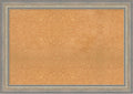 Amanti Art Natural Cork Board for Wall, 29x41 Vision Board with Silver Wood Frame, Large Corkboard Office Decor for Home Organization, Traditional Corkboard Pinboard to display items for home