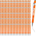 Personalized Pens Bulk 150 with Name Custom Engraving Ballpoint Pens with Stylus Tip Customized Smooth Writing Pens Personalized Gifts for Anniversary Birthday or Graduation(Orange,Black Ink)
