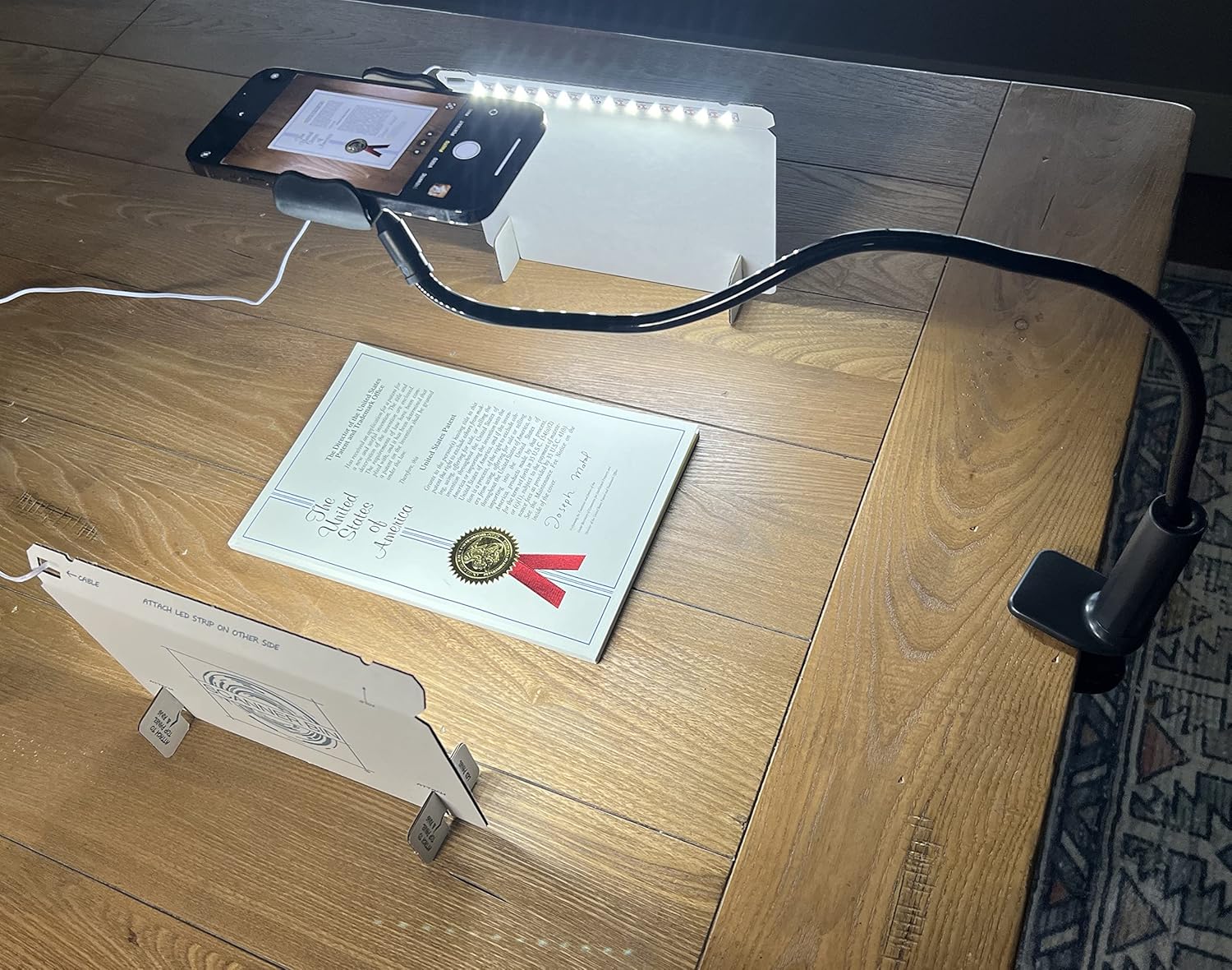 Dual Light Stands for scanning documents, Photos, Products, Albums, textbooks, and Receipts with Balanced Illumination