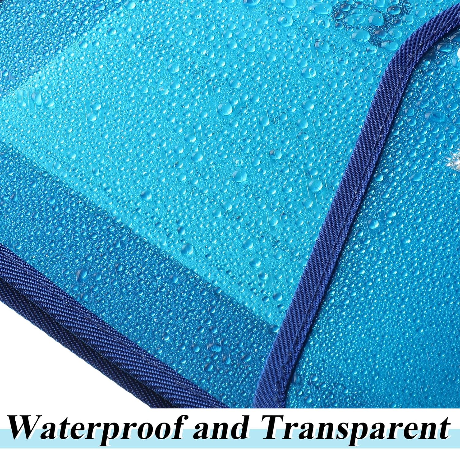 10 Pieces Plastic File Folders Envelope Expanding File Wallet Organizer Documents Folder with Snap Closure and Pocket, A4 Size Waterproof Transparent Pouch(Blue,Horizontal)