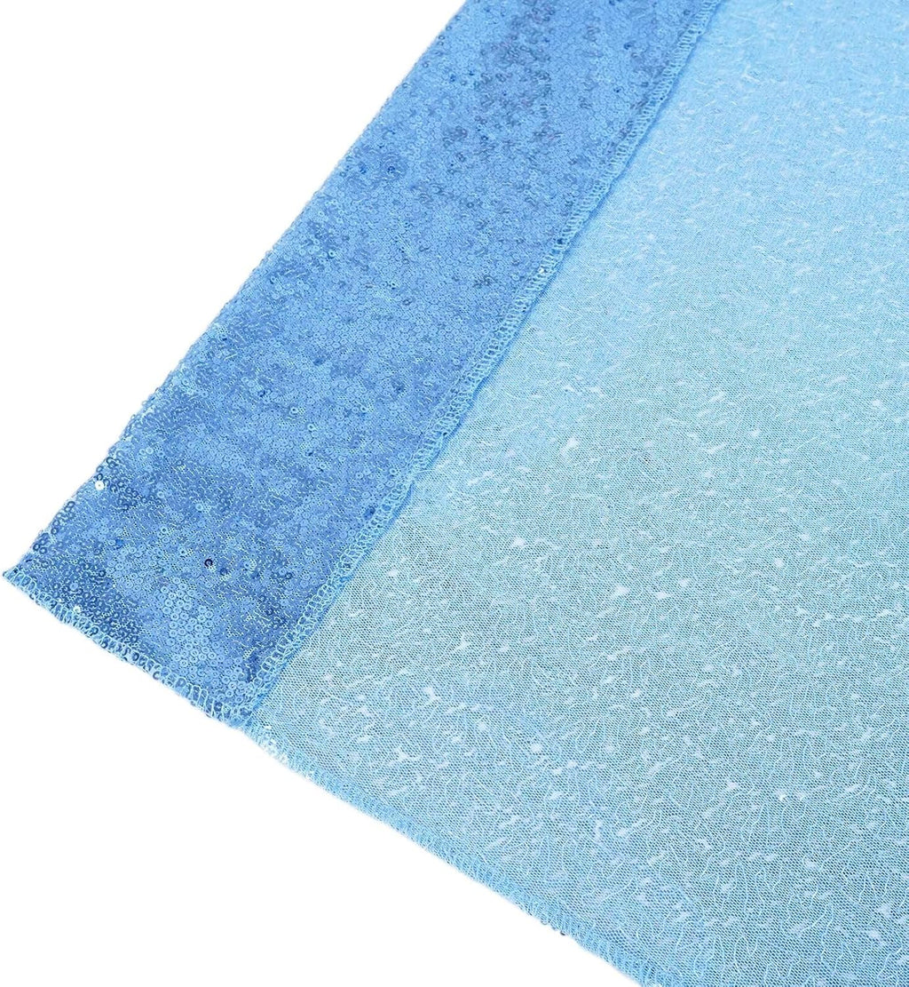 Eternal Beauty Sequin Backdrop Curtains, 2x8 Ft-2 Panels Baby Blue Back Drop for Shimmer Photography Party Wedding Birthday Decor