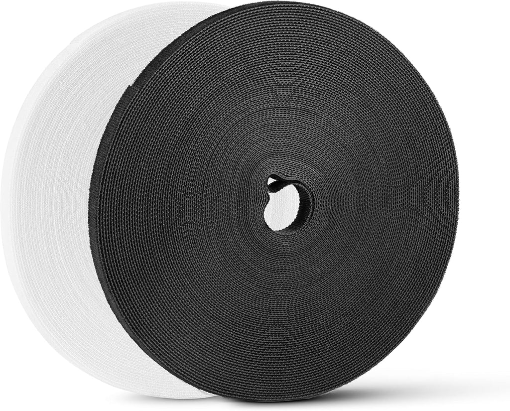 54 Yards x 1/2 Inch Reusable Cable Ties - BSELEYY Adjustable Cord Straps Cable Management Tape Cord Organization Straps Hook Loop Tape Cord Wrap for Home,Office, Wire Bundling (27Yd x 2 Rolls)