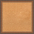 Amanti Art Natural Cork Board for Wall, 18x18 Vision Board with Bronze Frame, Small Corkboard Office Decor for Home Organization, Modern Corkboard Pinboard to Display Items for Home Organization in