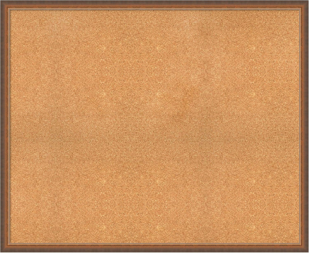 Amanti Art Natural Cork Board for Wall, 36x44 Vision Board with Bronze Frame, Oversize Corkboard Office Decor for Home Organization, Modern Corkboard Pinboard to Display Items for Home Organization