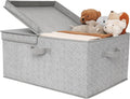 GRANNY SAYS Fabric Storage Bin with Lid, Decorative Storage Box, Extra Large Storage Baskets, Closet Organizer, Gray, 1-Pack