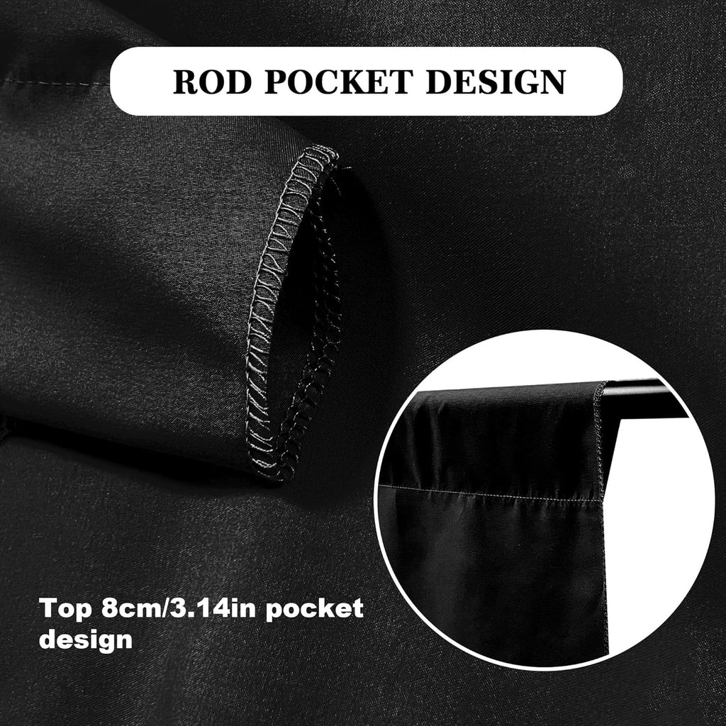 Black Backdrop 6x9ft – Professional Photography Backdrop for Photoshoots, Studio & Portraits, Wrinkle-Free, Opaque, Machine Washable Polyester, Non-Fading, Reusable for Photo Background