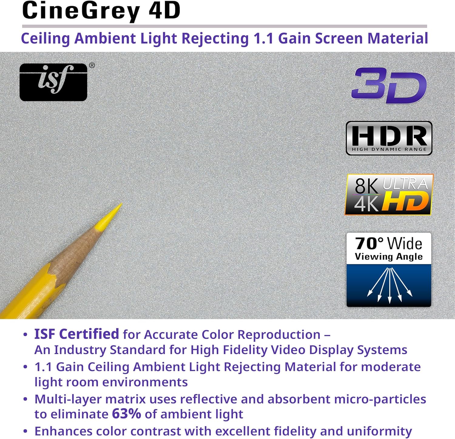 Elite Screens ezCinema Tab-Tension CineGrey 4D, 113-inch 16:9, Manual Floor Pull Up ISF Ceiling Ambient Light Rejecting, Portable Home Office Classroom Projector Screen with Carrying Bag, FT113UH-C4D